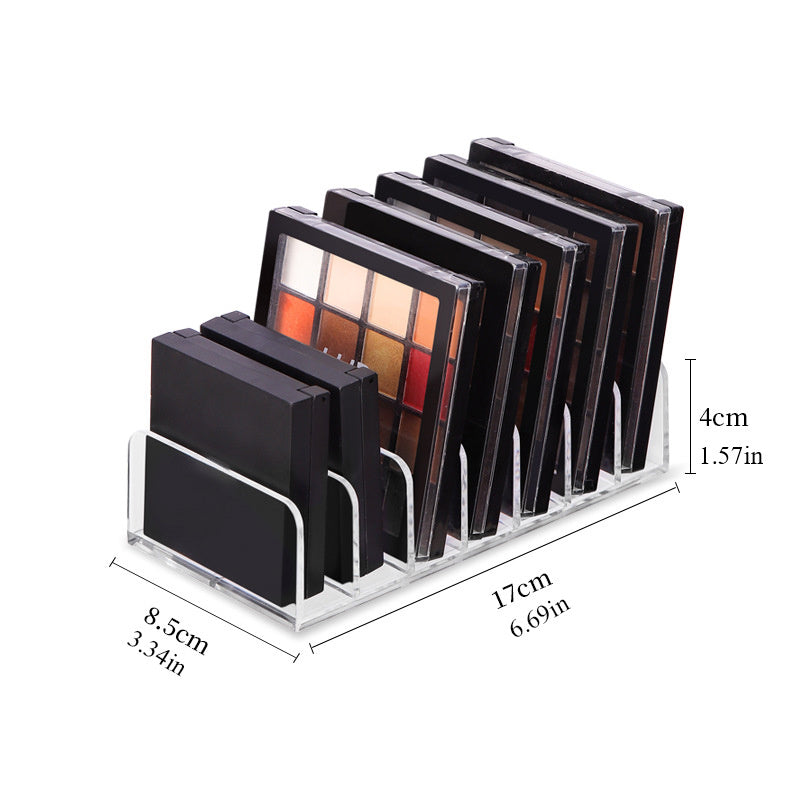 Eyeshadow Palette Organizer: Acrylic Divided Makeup Palette Organizer Holder, Christmas Gift for Girls and Women