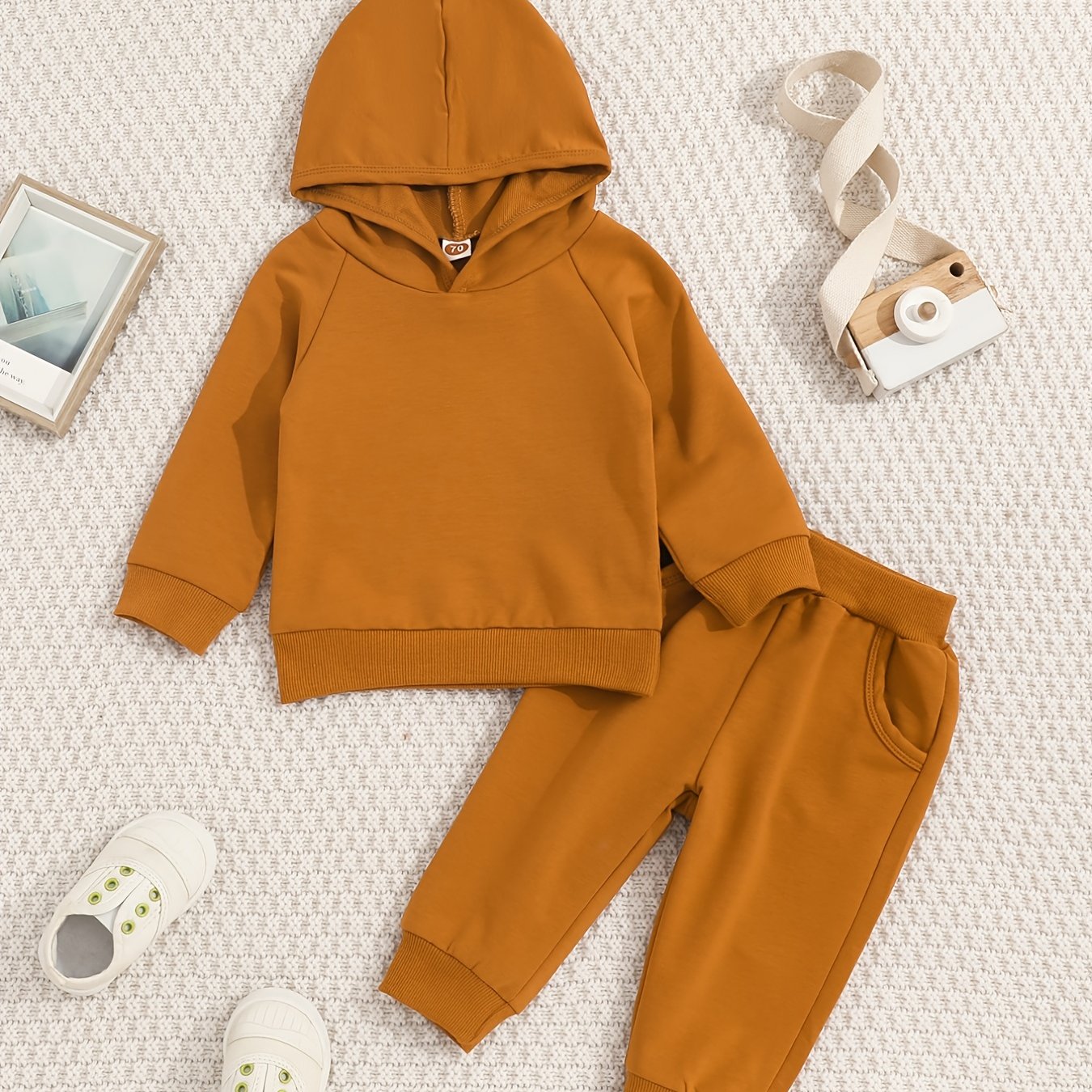 2PCS Toddler Boys Hoodie Sweatshirt & Pant Set