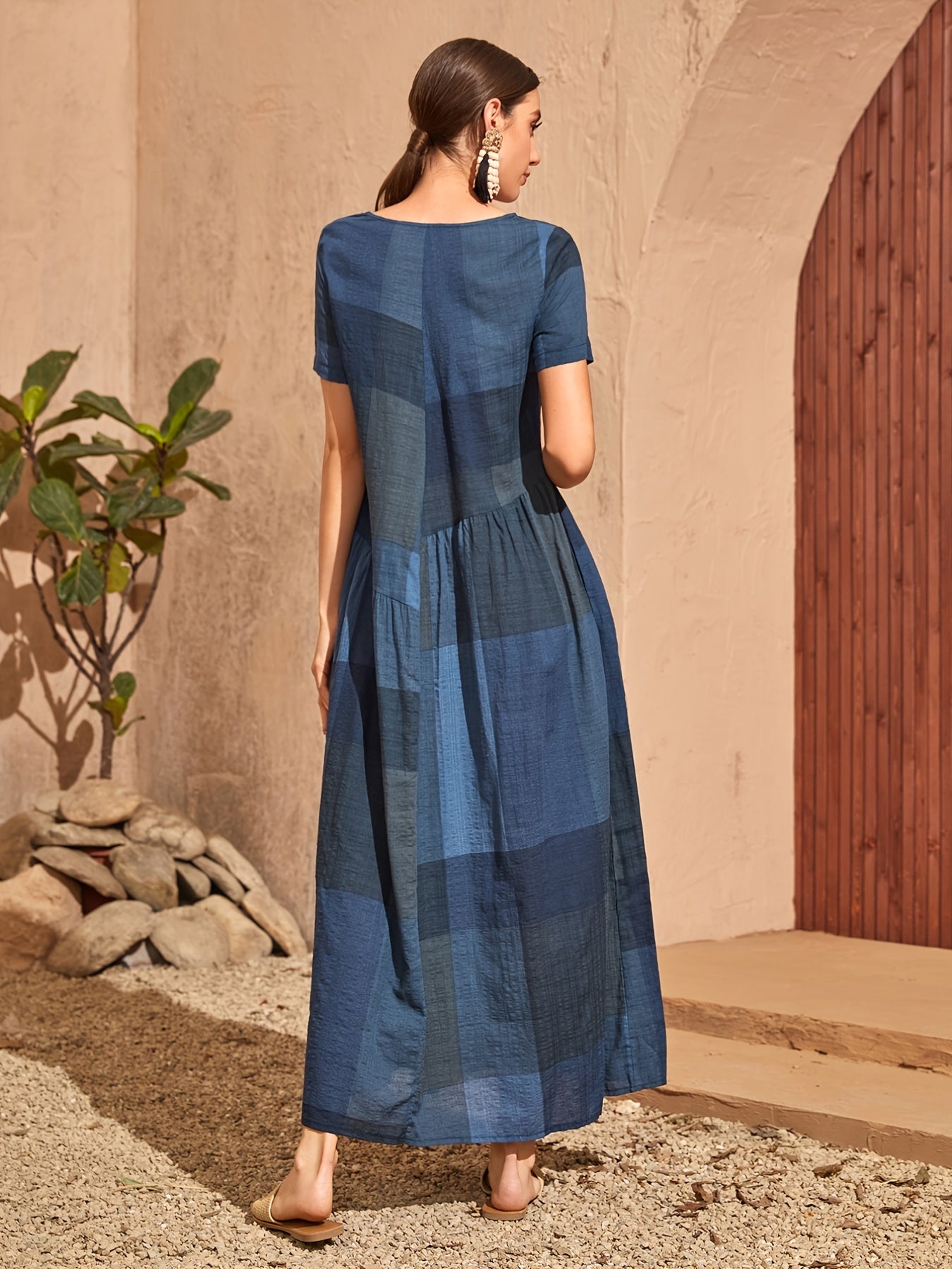 Loose Color Block Dress