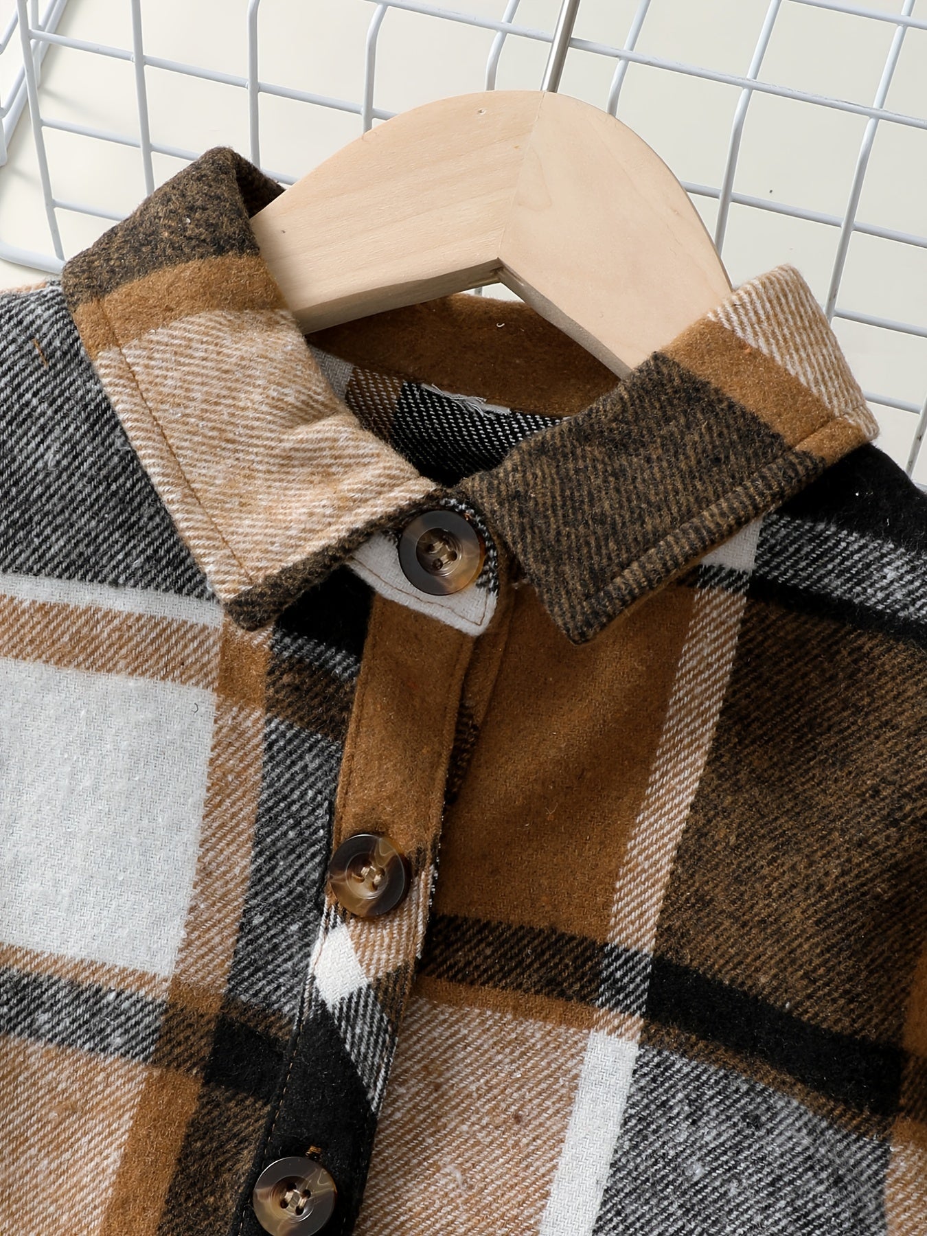 Casual Plaid Print Jacket & Suspender Dress Set for Autumn and Spring