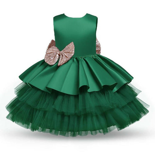 Adorable Big Bowknot Dress for Newborn Baby Girls