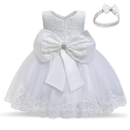 Adorable Big Bowknot Dress for Newborn Baby Girls