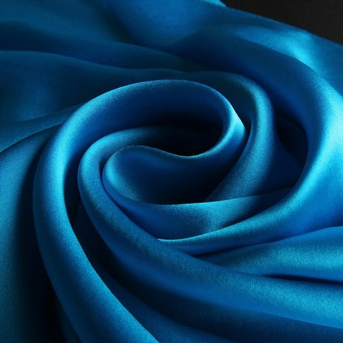 "Elegant Natural Silk Red Scarf for Women - Perfect Spring Foulard for adding a touch of luxury to any outfit"