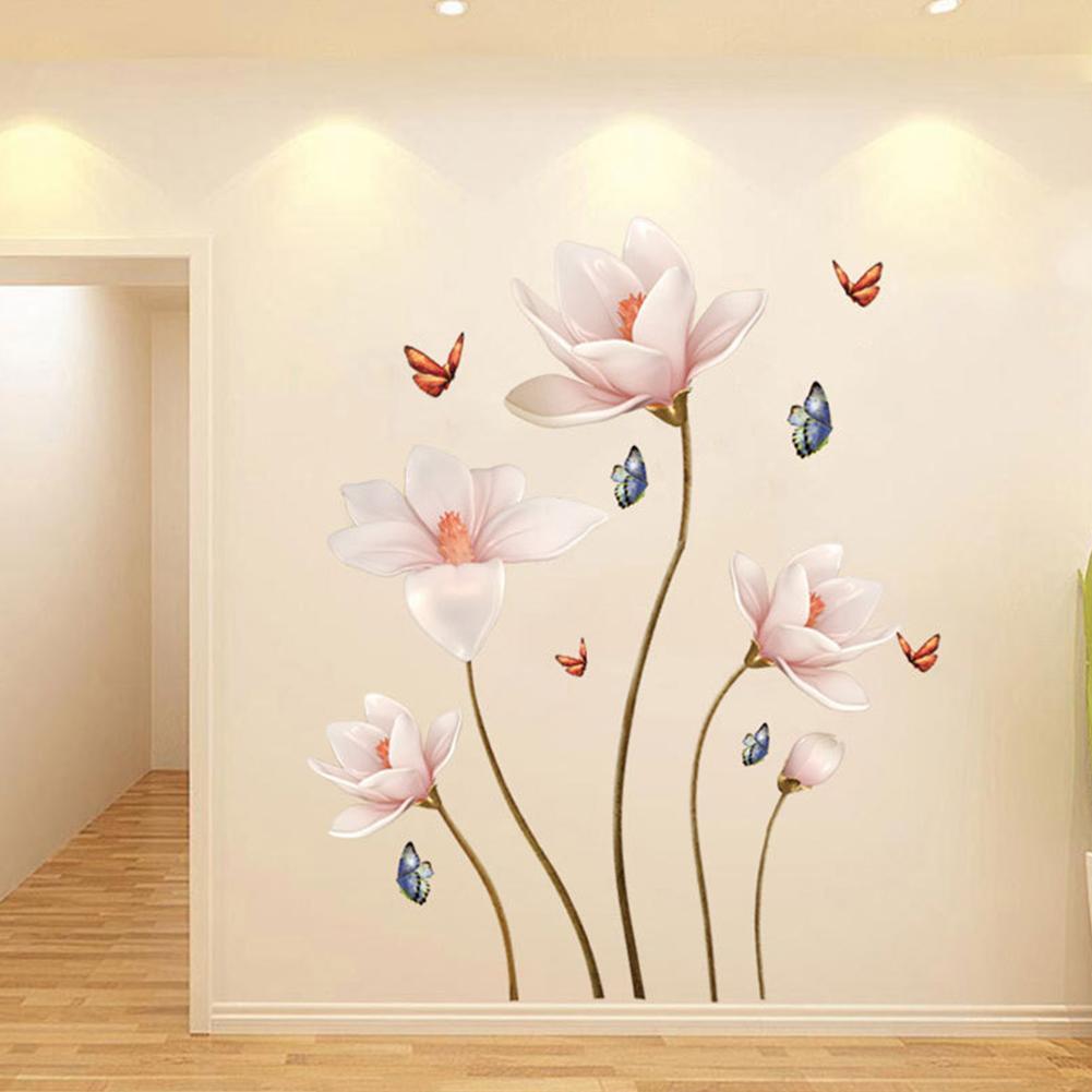 Colorful 3D Butterfly Flower Removable Wall Sticker