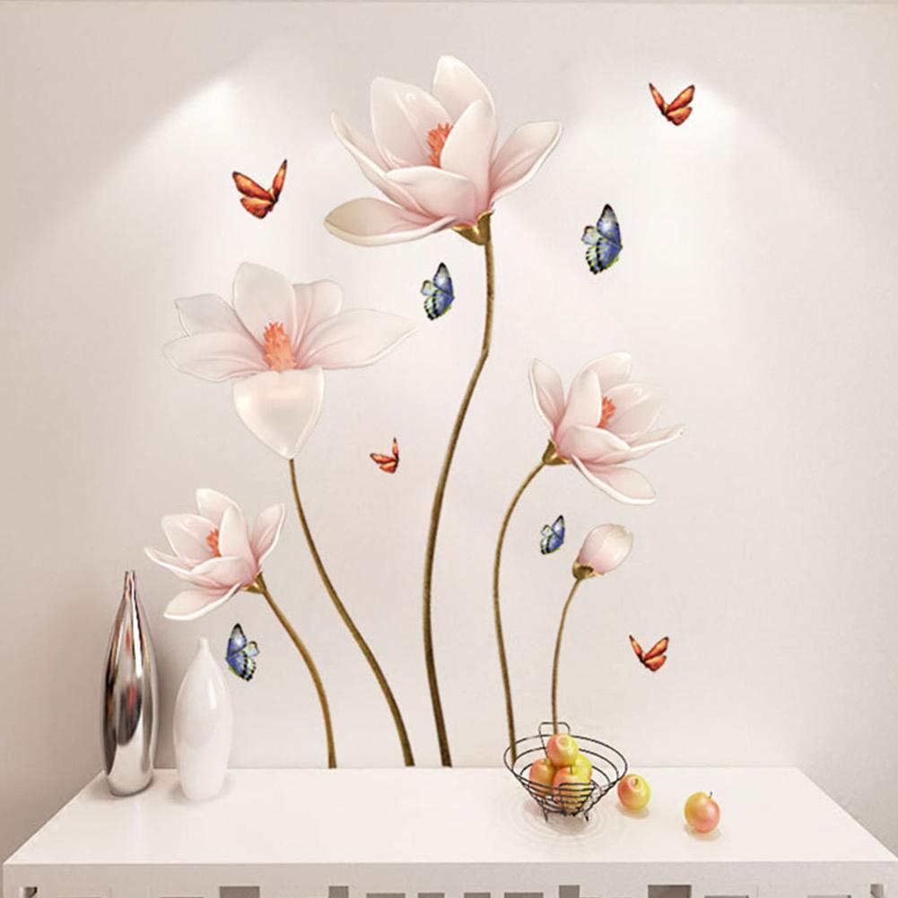 Colorful 3D Butterfly Flower Removable Wall Sticker