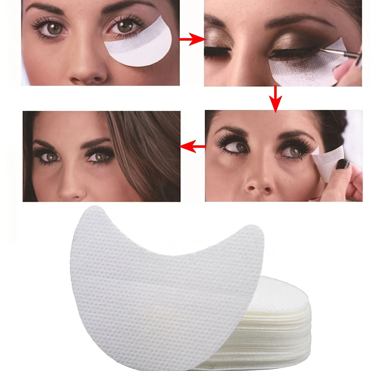 10-Pack of Professional Eyelash Extension Eye Stickers and Gel Patches for DIY False Lashes and Beauty Treatment