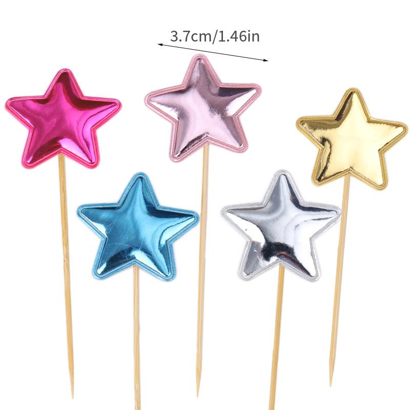 20 Piece Star Cake Topper Decoration Set