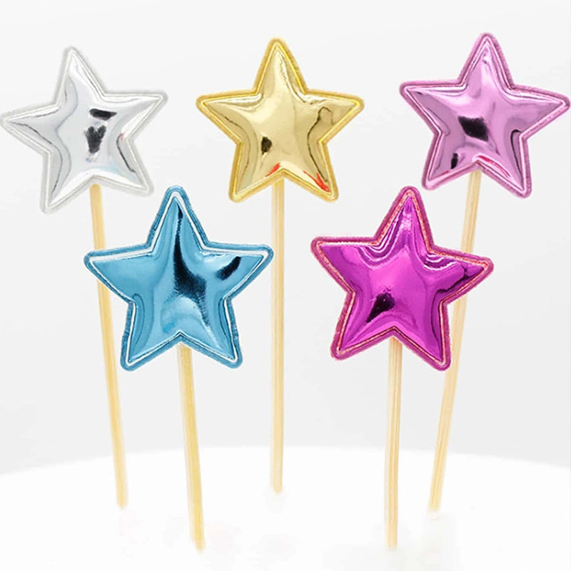 20 Piece Star Cake Topper Decoration Set