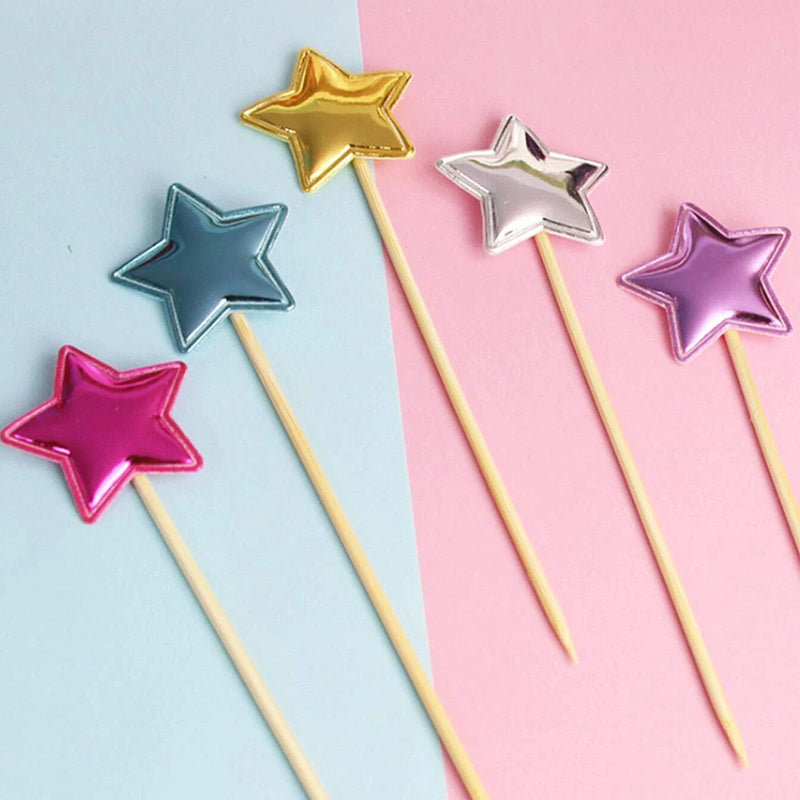 20 Piece Star Cake Topper Decoration Set