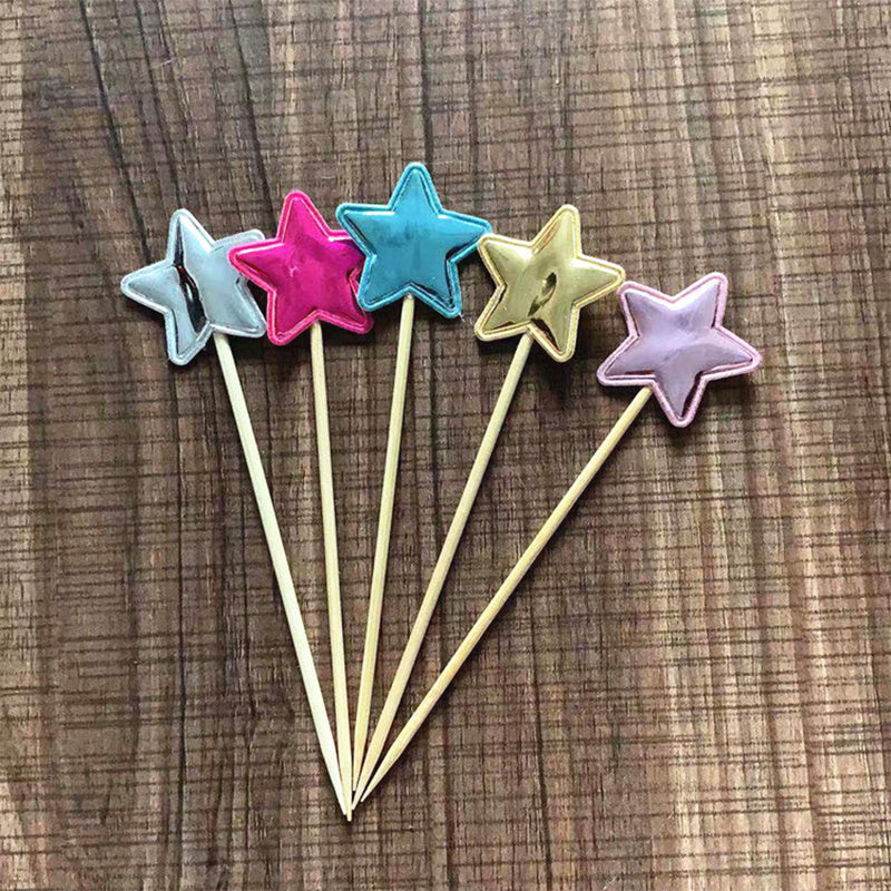 20 Piece Star Cake Topper Decoration Set
