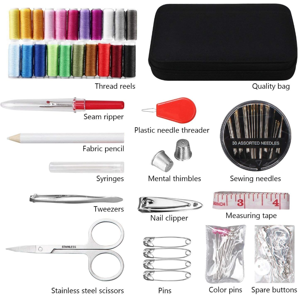 130-Piece Professional Sewing Kit with Case