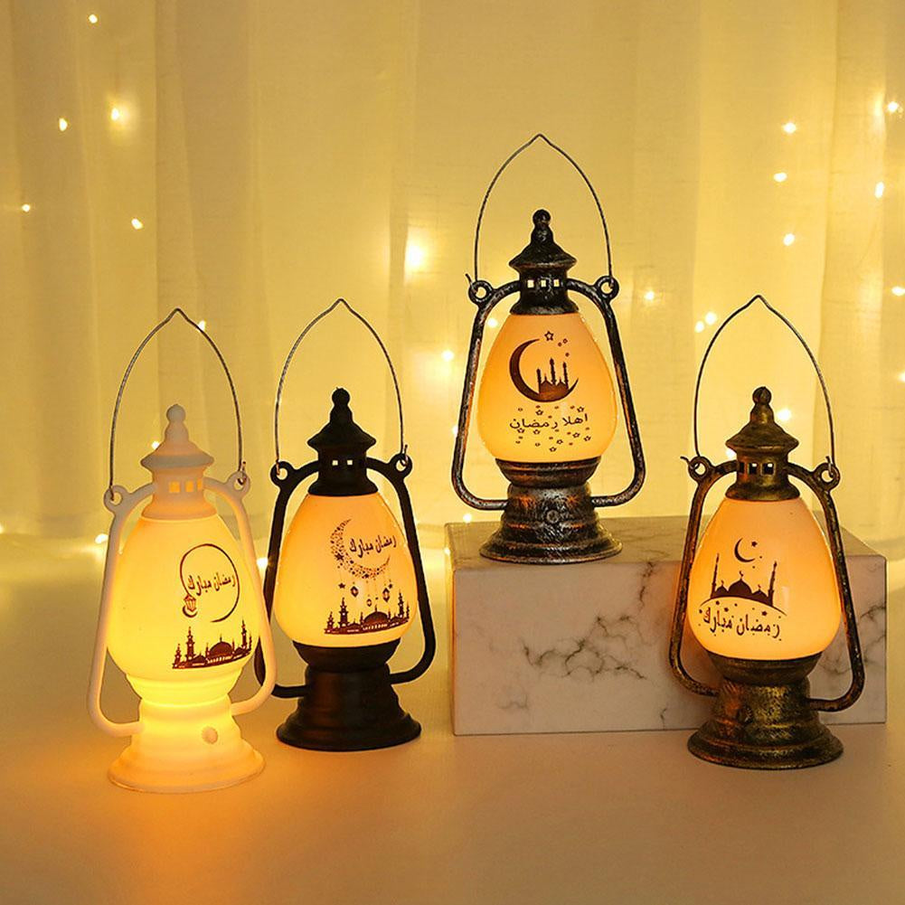 Ramadan LED Candle Light Decor - Eid Al-Fitr Islamic Mubarak Pony Oil Lamp