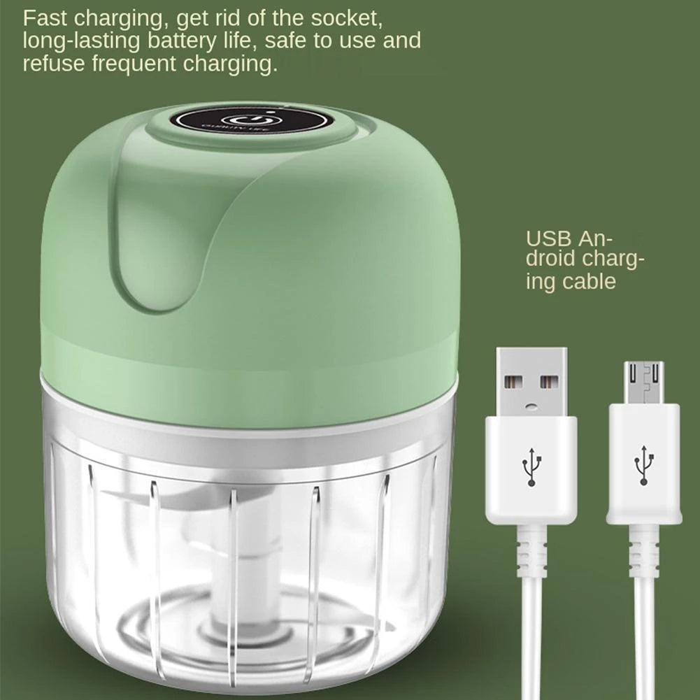 1pc Electric Garlic Chopper, Onion Chopper, USB Charging Vegetable Mincer, Electric Mini Chopper, Food Processor, Kitchen Tools