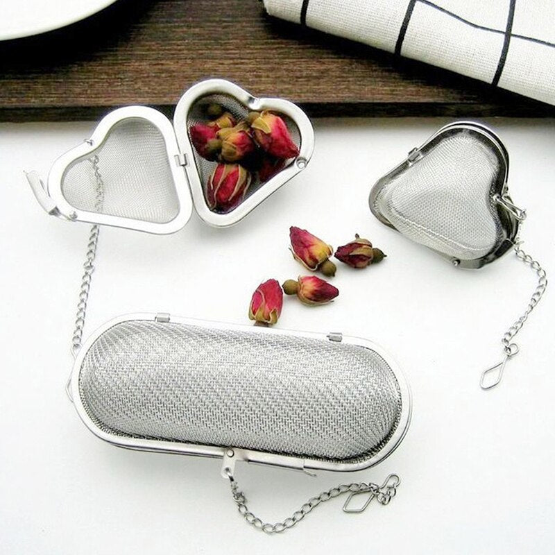 Stainless Steel Fine Mesh Spices Infuser with Extended Chain