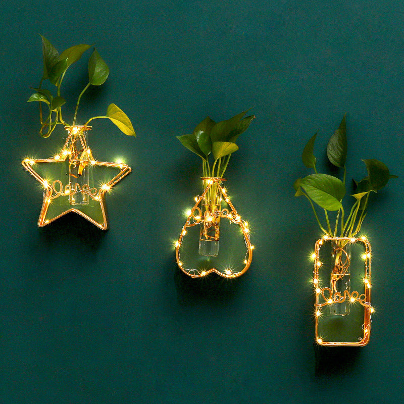 Glass Hydroponic Carrot Vase Wall Hanging
