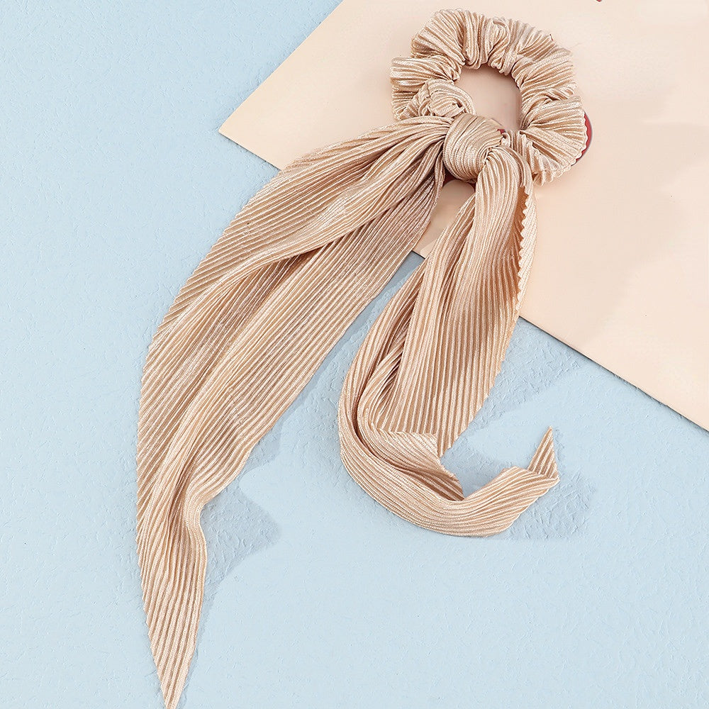 3PCS Solid Color Velvet Scarf Scrunchie Set