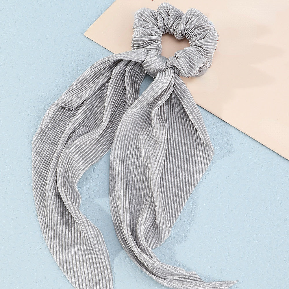 3PCS Solid Color Velvet Scarf Scrunchie Set