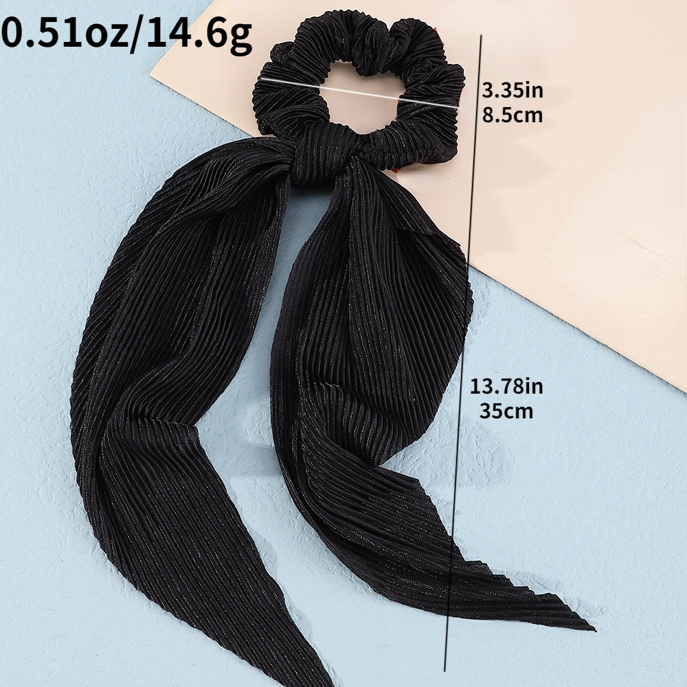 3PCS Solid Color Velvet Scarf Scrunchie Set