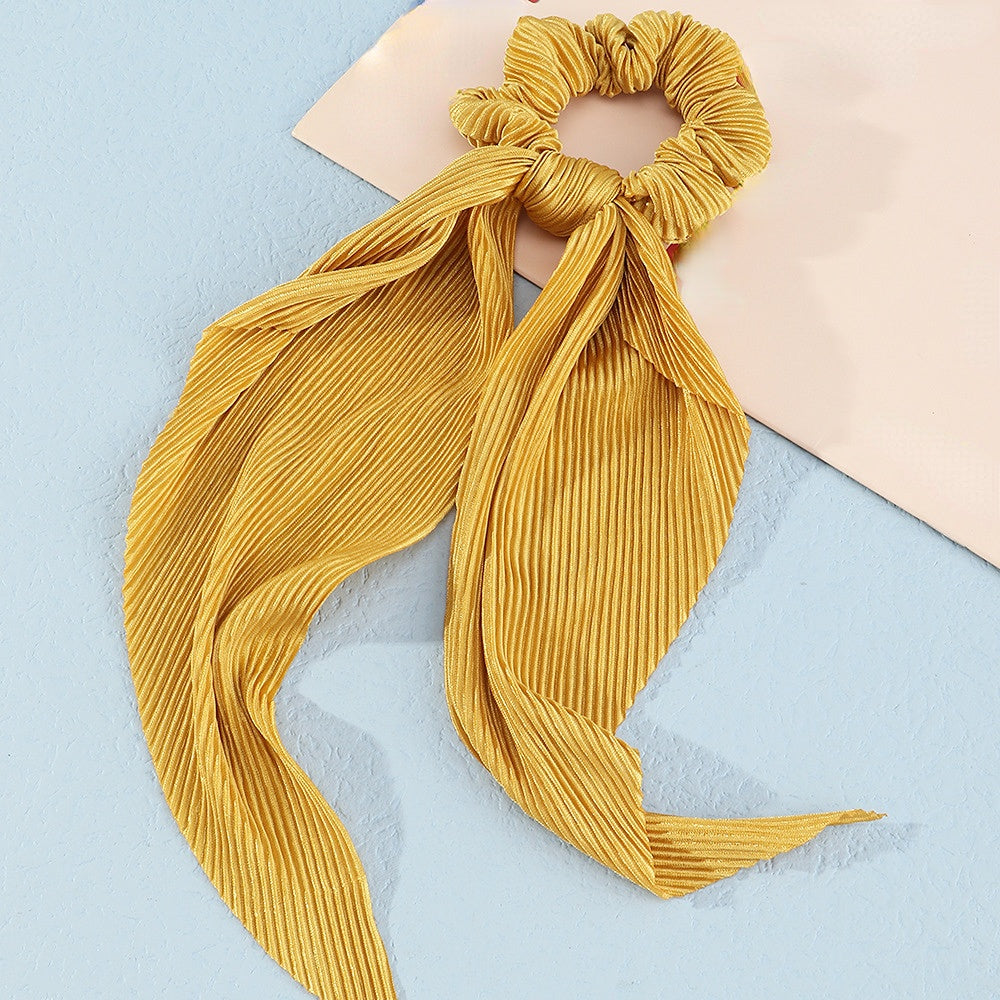 3PCS Solid Color Velvet Scarf Scrunchie Set