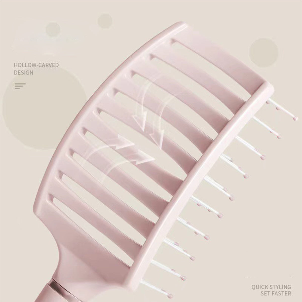 9-Row Anti-Static Heat Resistant Hair Brush