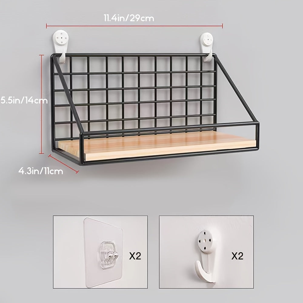 1pc Floating Shelves Wall Mounted, Hanging Storage Shelf For Bathroom, Living Room, Bedroom, Kitchen