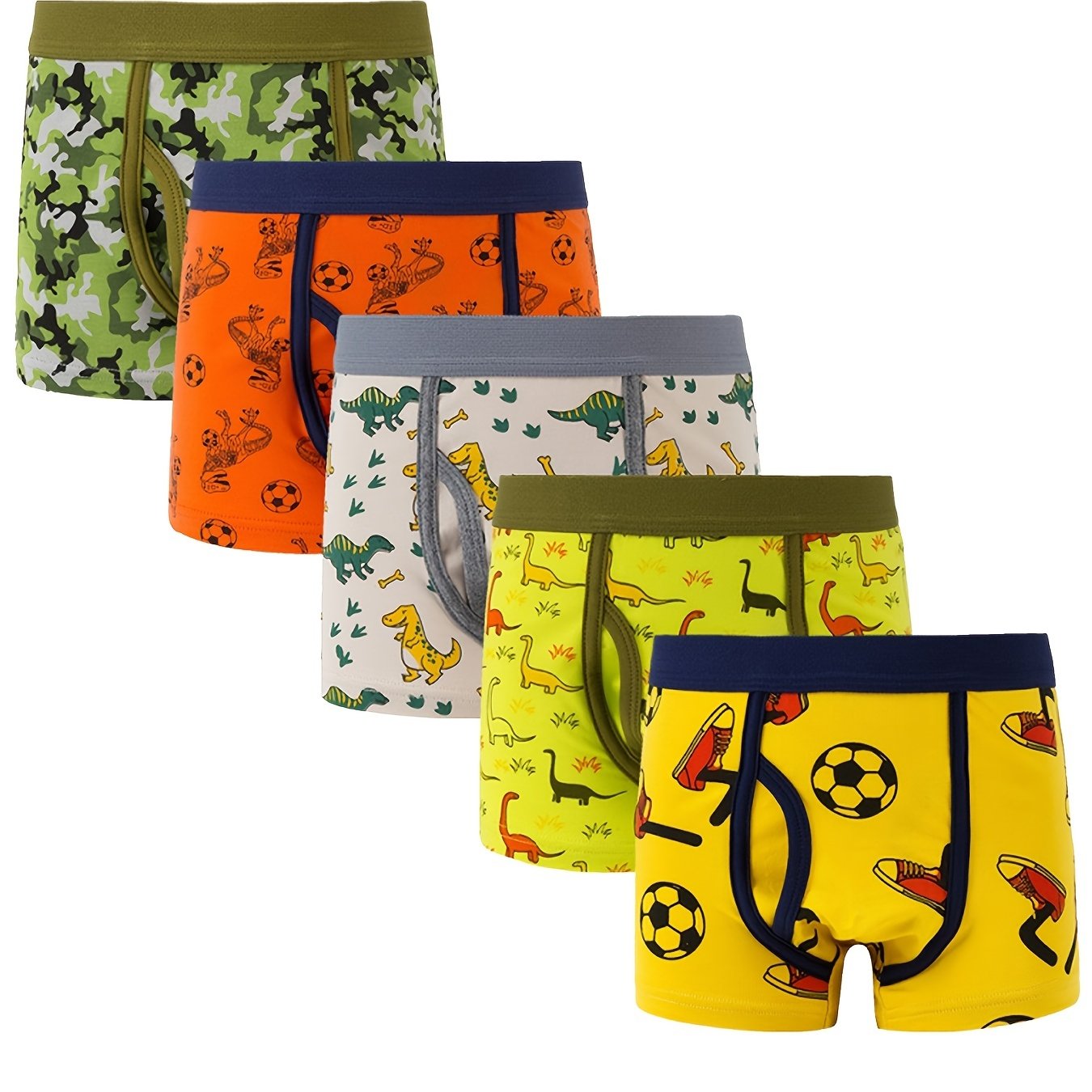 5-Pack Toddler Boys Cartoon Boxer Underwear Set