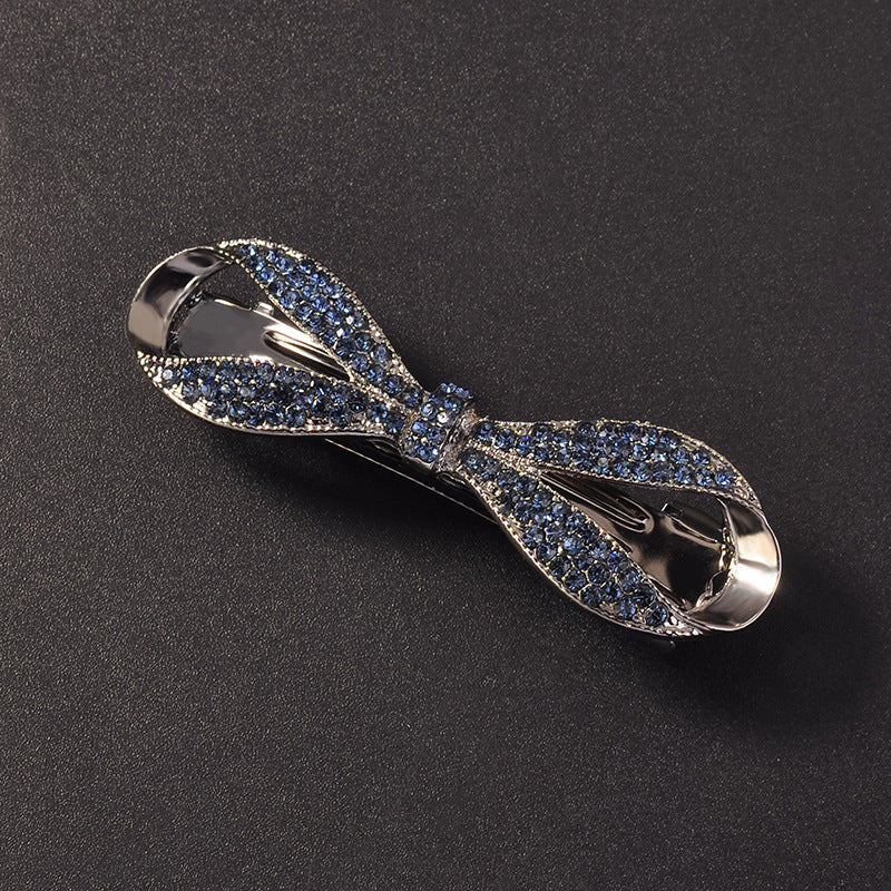 Crystal Bowknot Spring Hair Clip