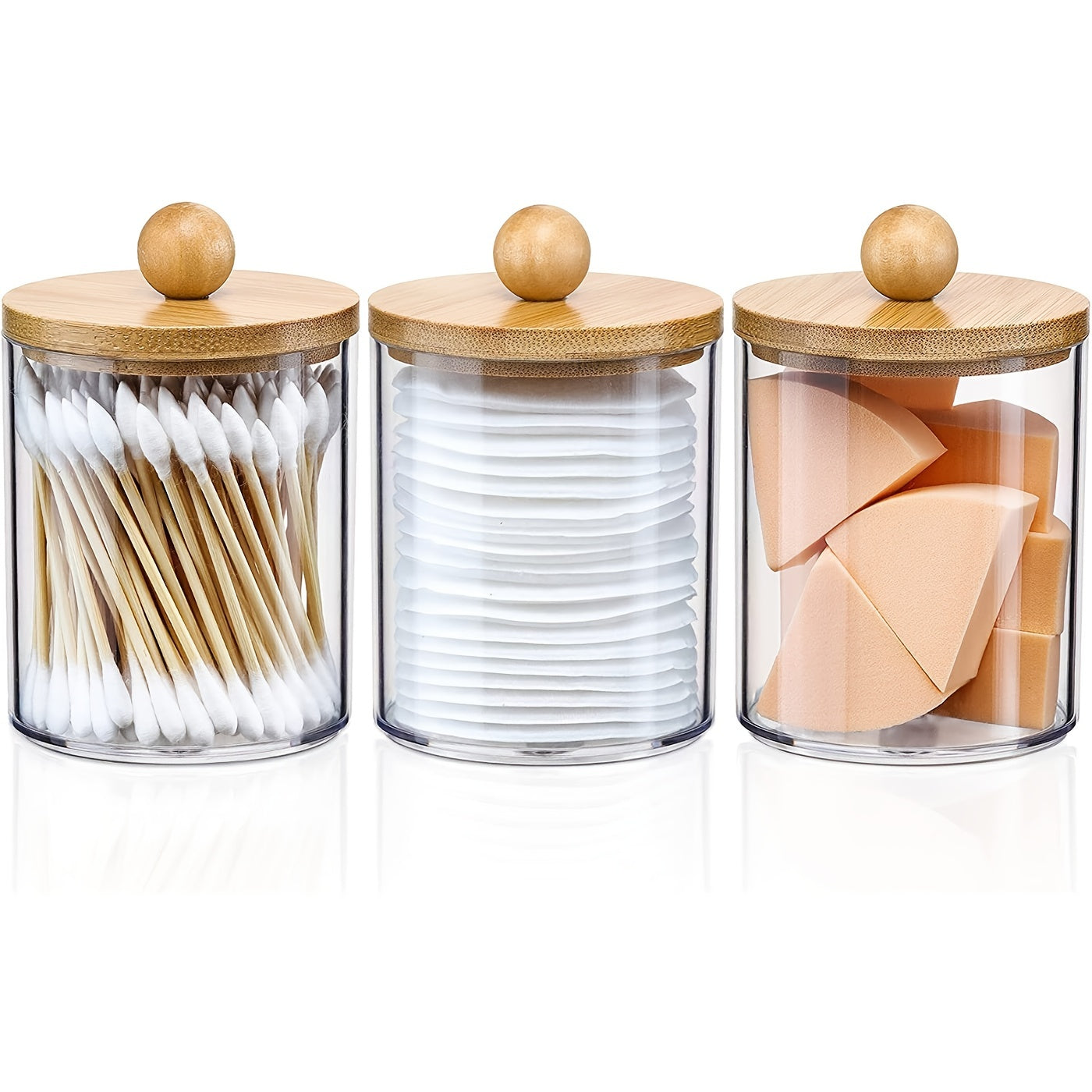 Bamboo Lid Apothecary Jar Set