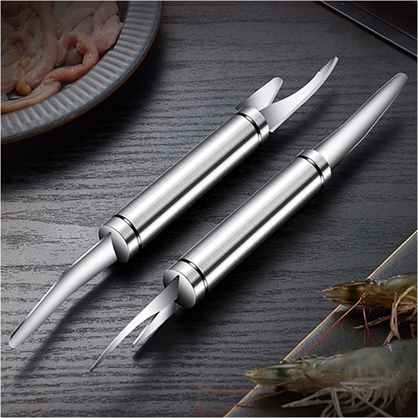 2 Pack 5-in-1 Multifunctional Shrimp Line Knife