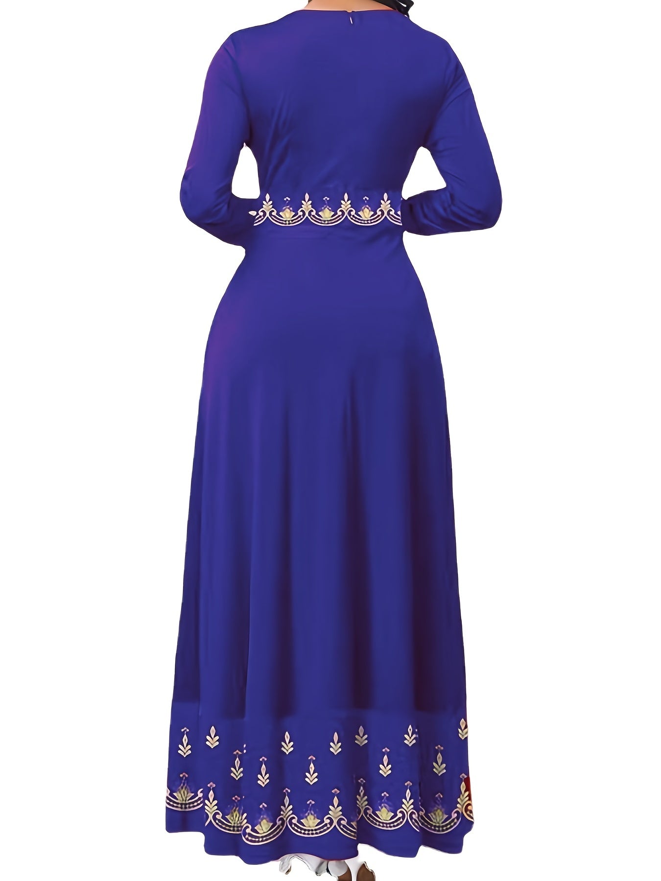Vintage Print Slim Dress