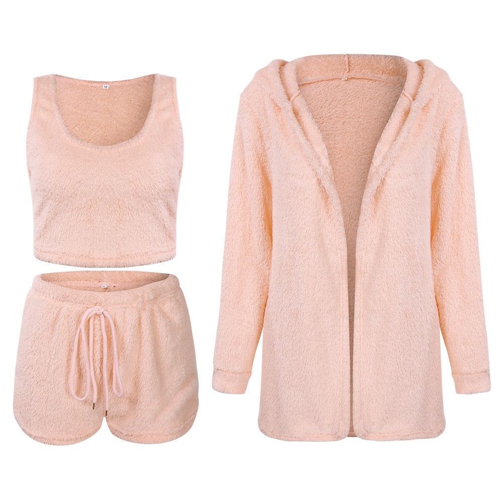 Upgrade your loungewear with Ezzile's 'Sexy-2023' Women's Winter Plush Pajama Set, a stylish and comfortable option for staying warm at home.
