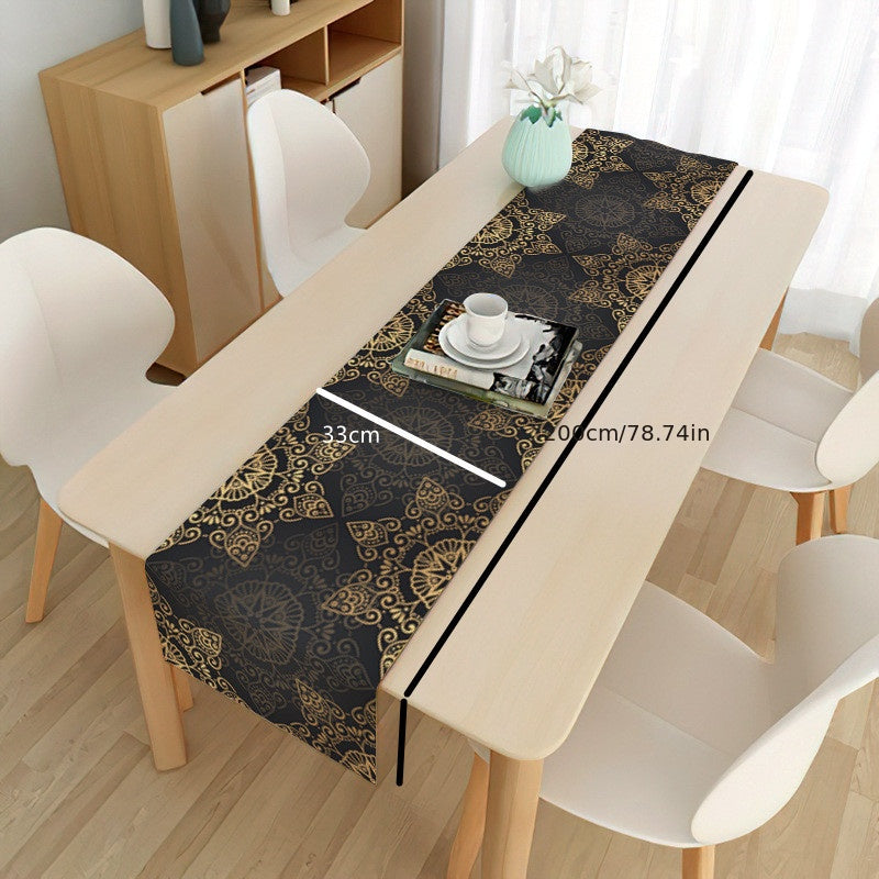 EID Mubarak Table Runner: Ramadan Kareem Decoration for Home Tablecloth