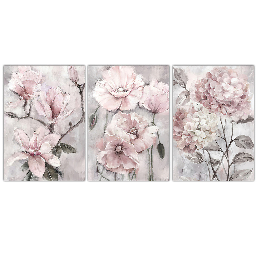 3PCS Flowers Posters - Frameless Wall Art Canvas