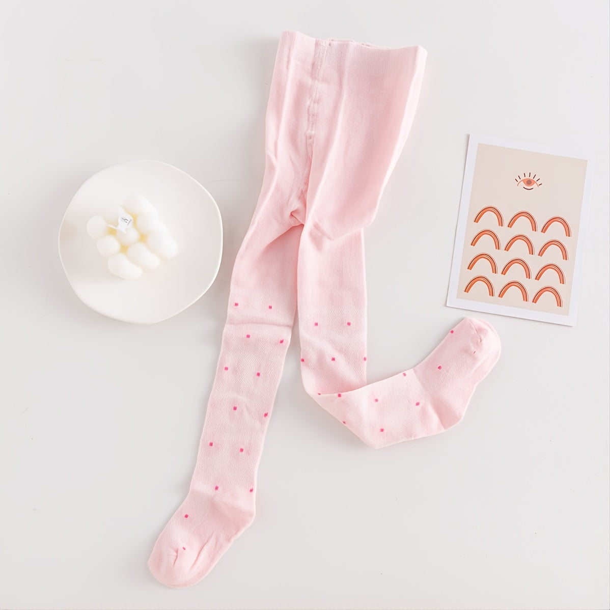 Autumn and Winter Baby Girls Leggings with Lace Bow