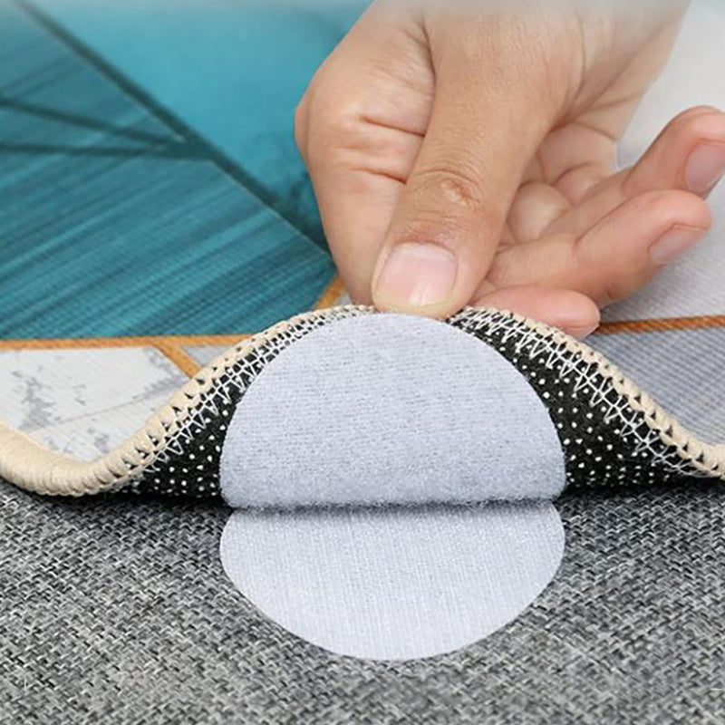 10pcs Non-Slip Rug & Sofa Stickers - Adhesive Hook & Loop Floor Stickers