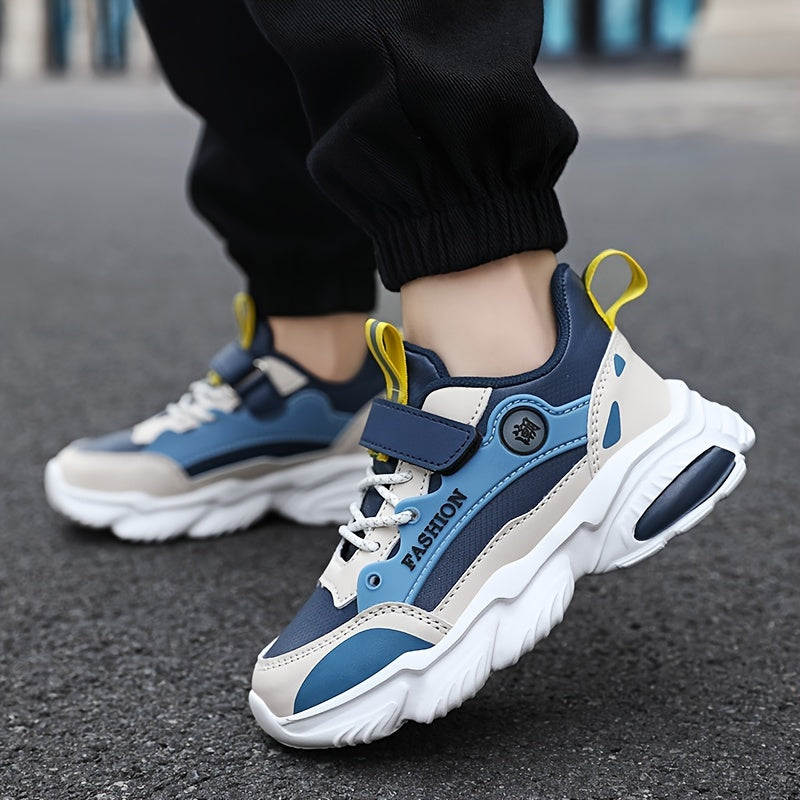Boys Breathable Lightweight Platform Walking Sneakers
