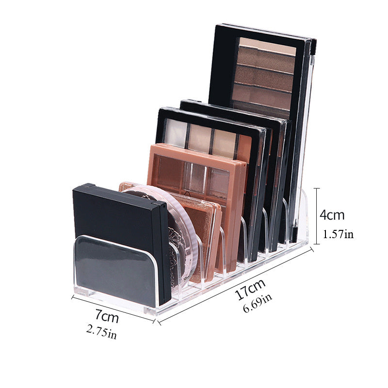 Eyeshadow Palette Organizer: Acrylic Divided Makeup Palette Organizer Holder, Christmas Gift for Girls and Women