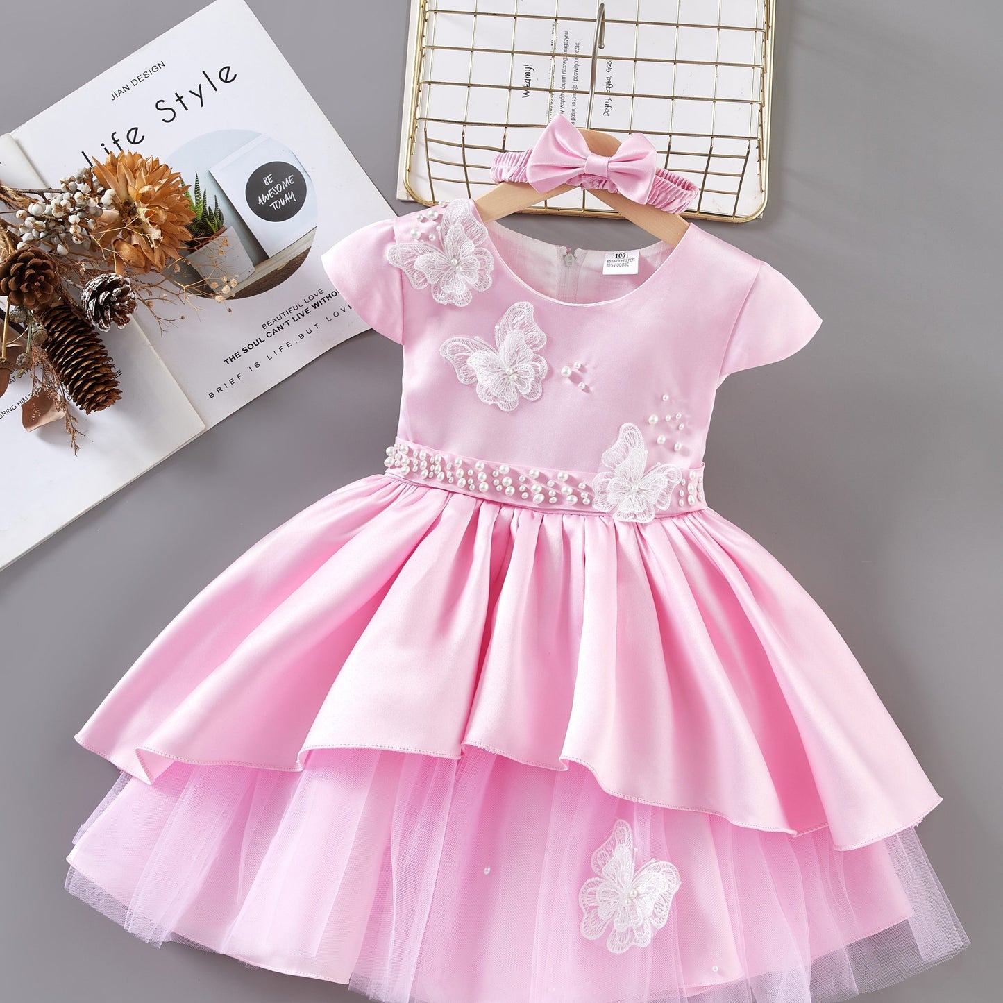 Exquisite Princess Dress & Headband Set