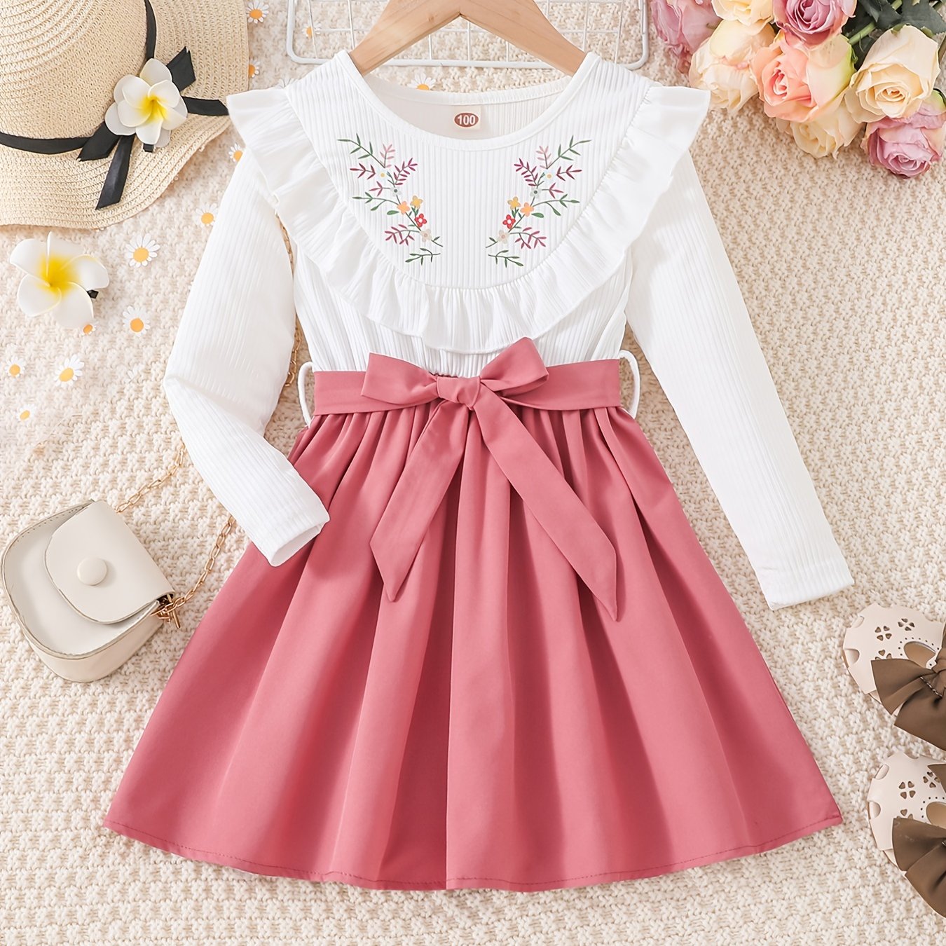 Girls Ruffled Splicing Princess Dress - A Elegant and Feminine Outfit