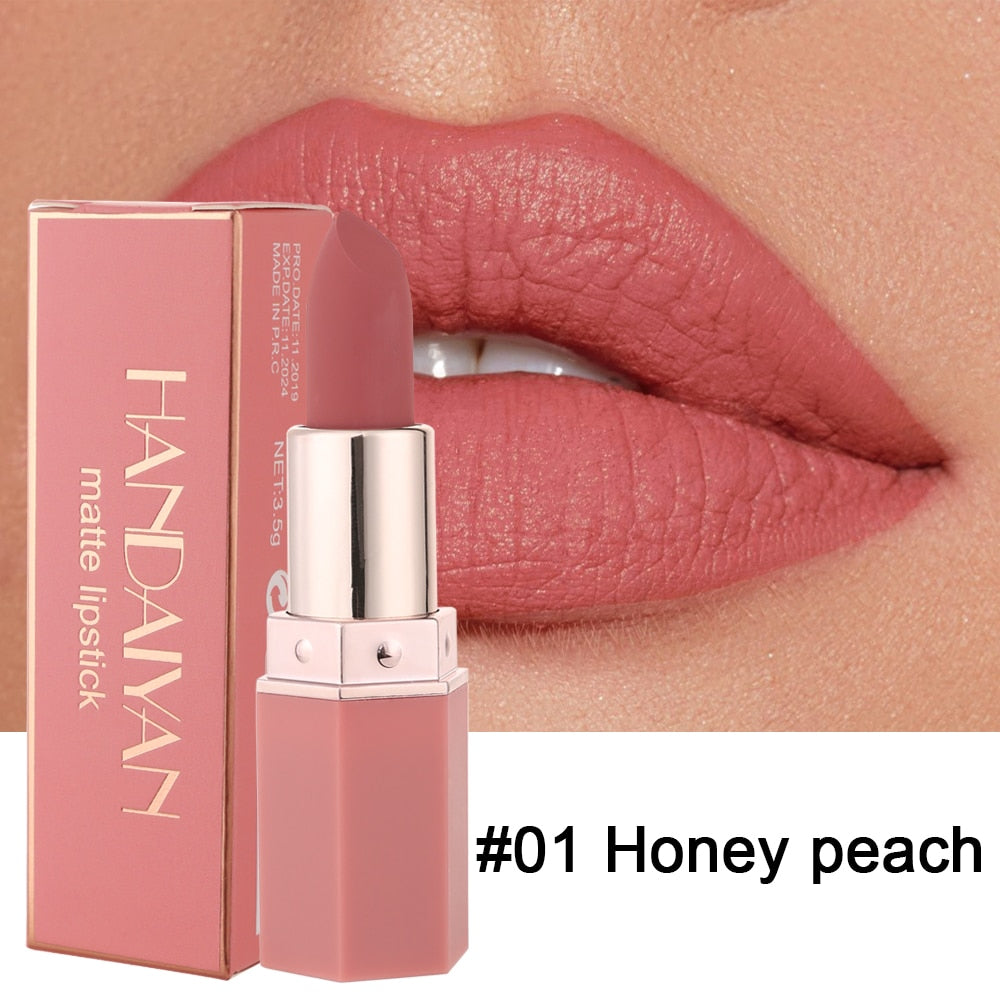 Waterproof Nude Matte Lipstick - Long-lasting, 6 Color Set