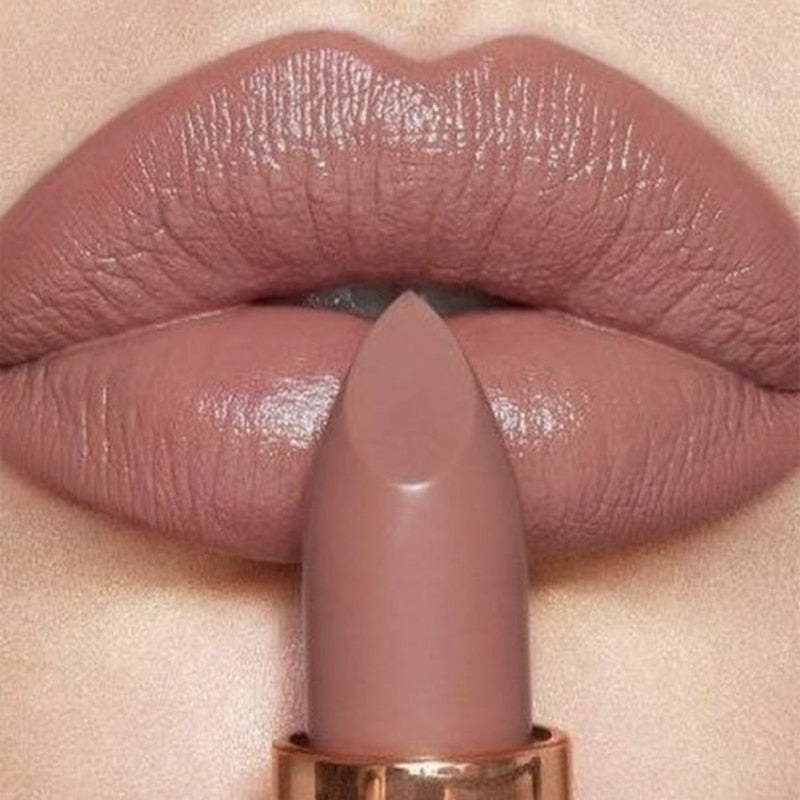 Waterproof Nude Matte Lipstick - Long-lasting, 6 Color Set