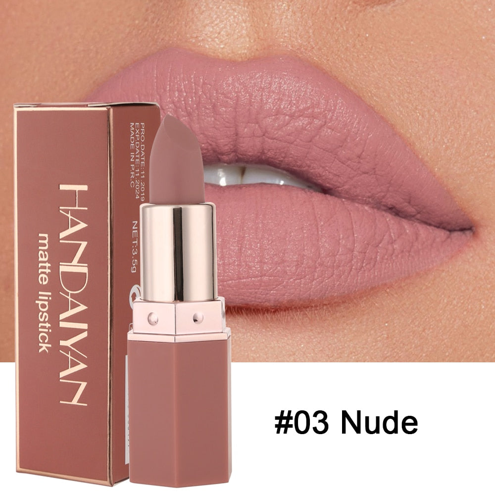 Waterproof Nude Matte Lipstick - Long-lasting, 6 Color Set