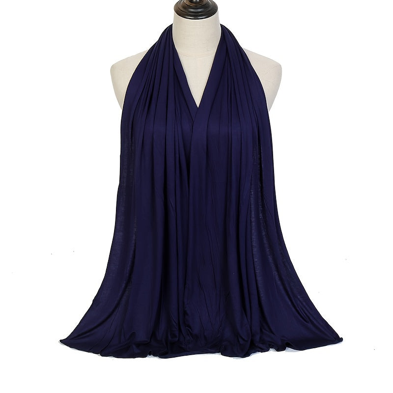 High Quality Stretchy Plain Maxi Scarf Shawl - Ideal for Hijab, Warm Wrap, Eid and Mother's Day Gifts