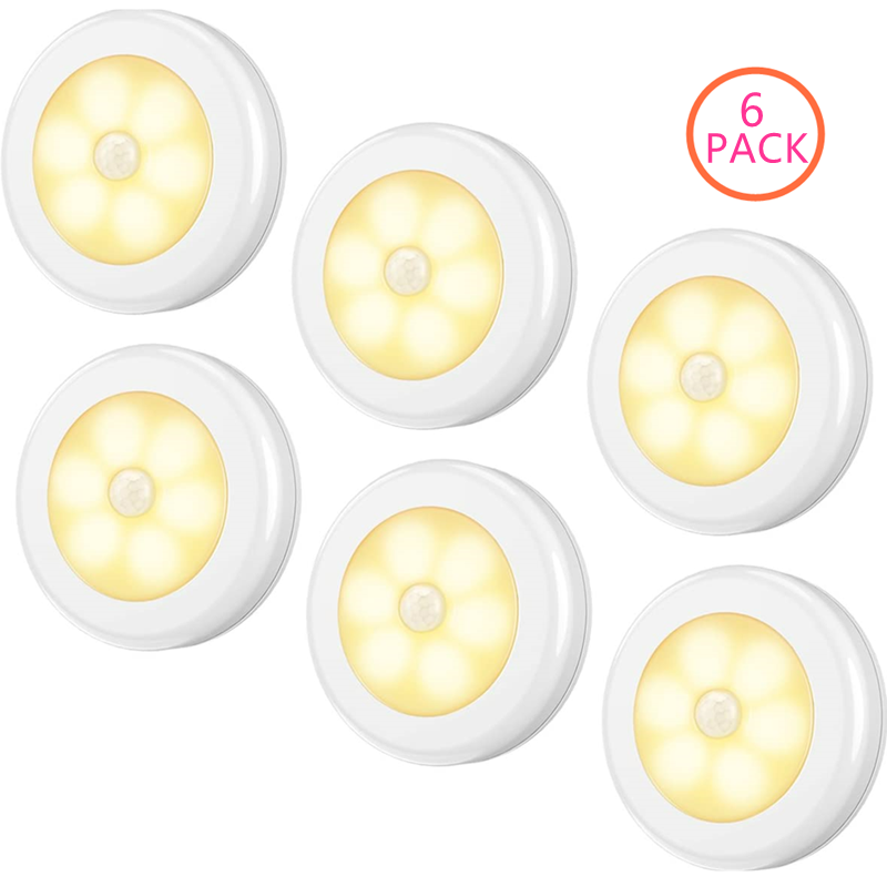 6-Piece Motion Sensor LED Night Lights