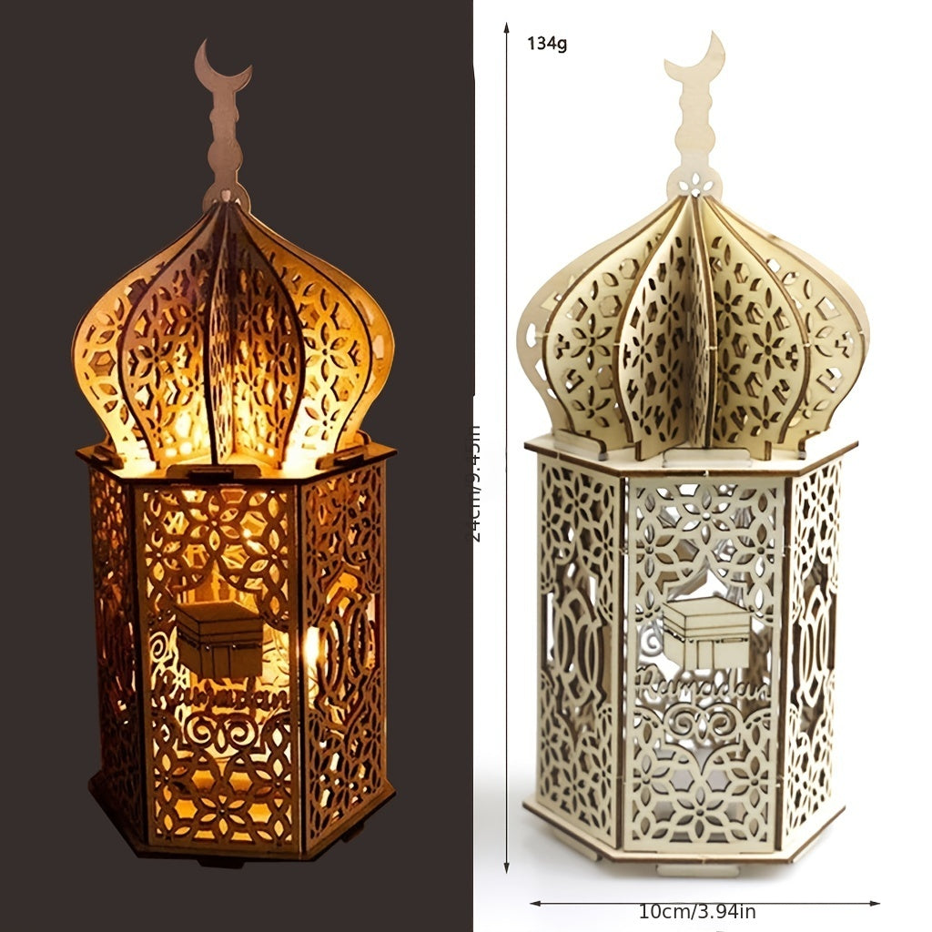 Eid Wooden Lighthouse Palace Decoration - Creative Holiday and Birthday Party Room Decor Accessory