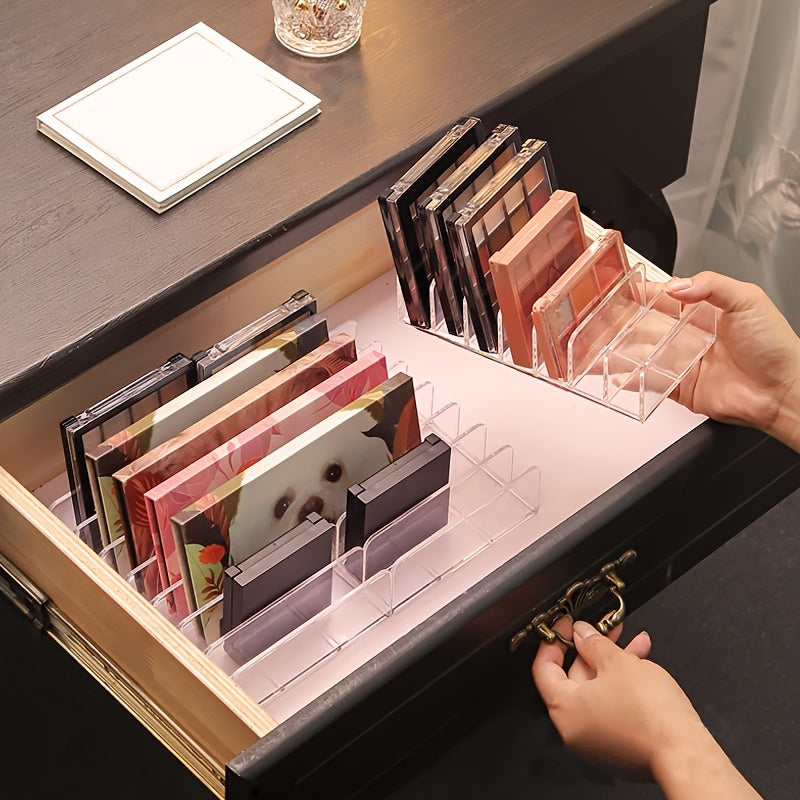 Eyeshadow Palette Organizer: Acrylic Divided Makeup Palette Organizer Holder, Christmas Gift for Girls and Women