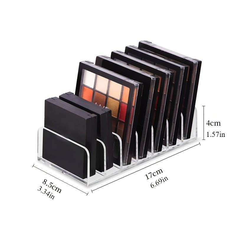 Eyeshadow Palette Organizer: Acrylic Divided Makeup Palette Organizer Holder, Christmas Gift for Girls and Women
