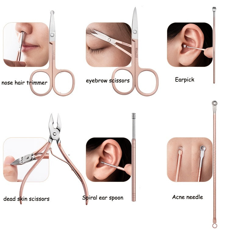 Elite Rose Golden Nail Clipper Set