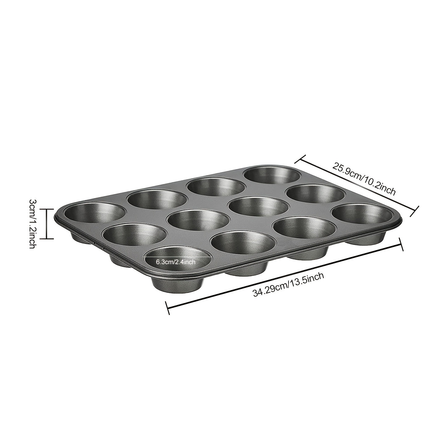 2 Piece Nonstick Muffin Baking Pan Set