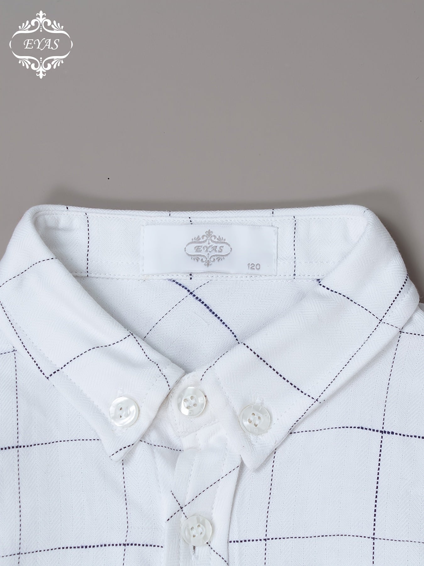 Boys' Casual Cotton Plaid Shirt with Pocket